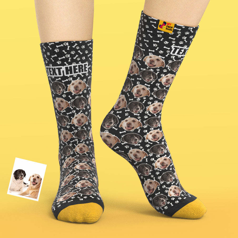 Calcetines Impresos Digitales 3d Personalizados Calcetines Para Perros Dos Caras - MyFaceSocksMX