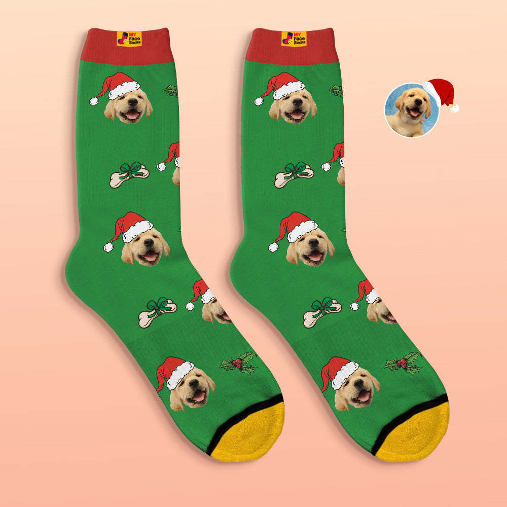 Calcetines Impresos Digitales Personalizados En 3d Calcetines Lindos De La Cara Del Animal Doméstico Regalo De Navidad - MyFaceSocksMX