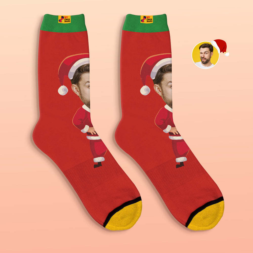 Calcetines Impresos Digitales Personalizados En 3d Calcetines De Cara Feliz Regalo De Navidad - MyFaceSocksMX