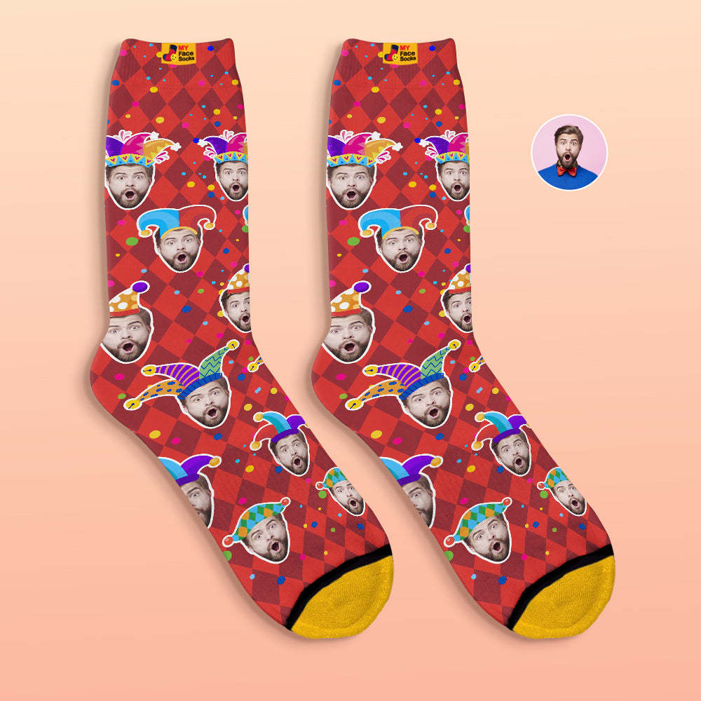 Calcetines Impresos Digitales Personalizados En 3d Calcetines Divertidos De La Cara Del Regalo Del Día De San Valentín - MyFaceSocksMX