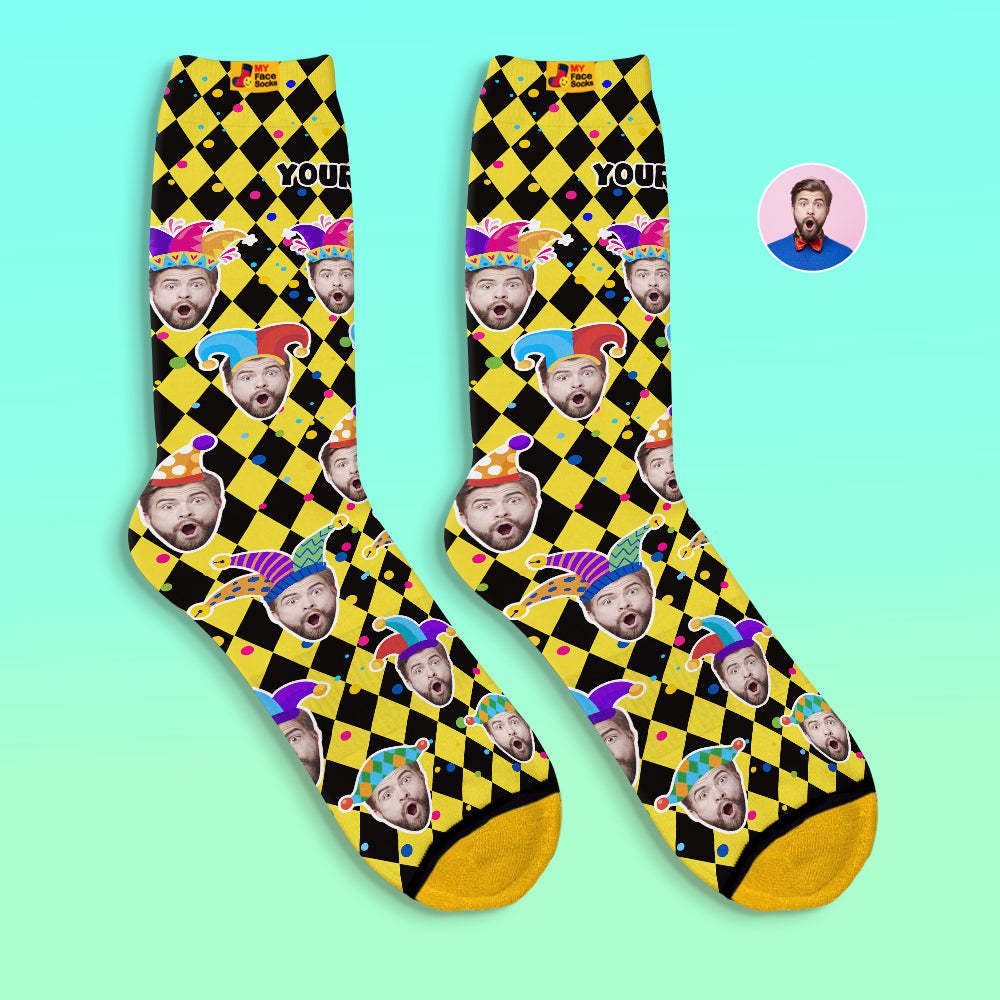 Calcetines Impresos Digitales Personalizados En 3d Calcetines Divertidos De La Cara Del Regalo Del Día De San Valentín - MyFaceSocksMX