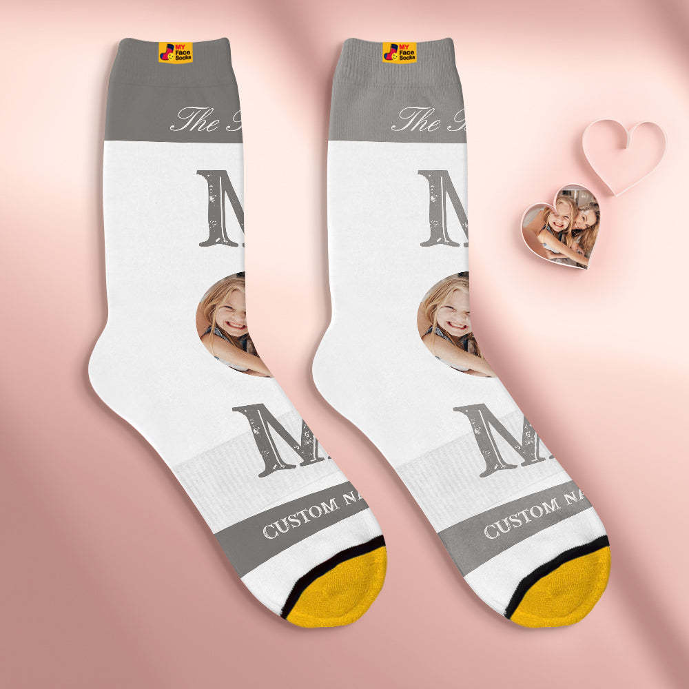 Calcetines Personalizados Para La Cara, Regalos Personalizados Para El Día De La Madre, Calcetines Impresos Digitales En 3d Para La Mejor Mamá - MyFaceSocksMX