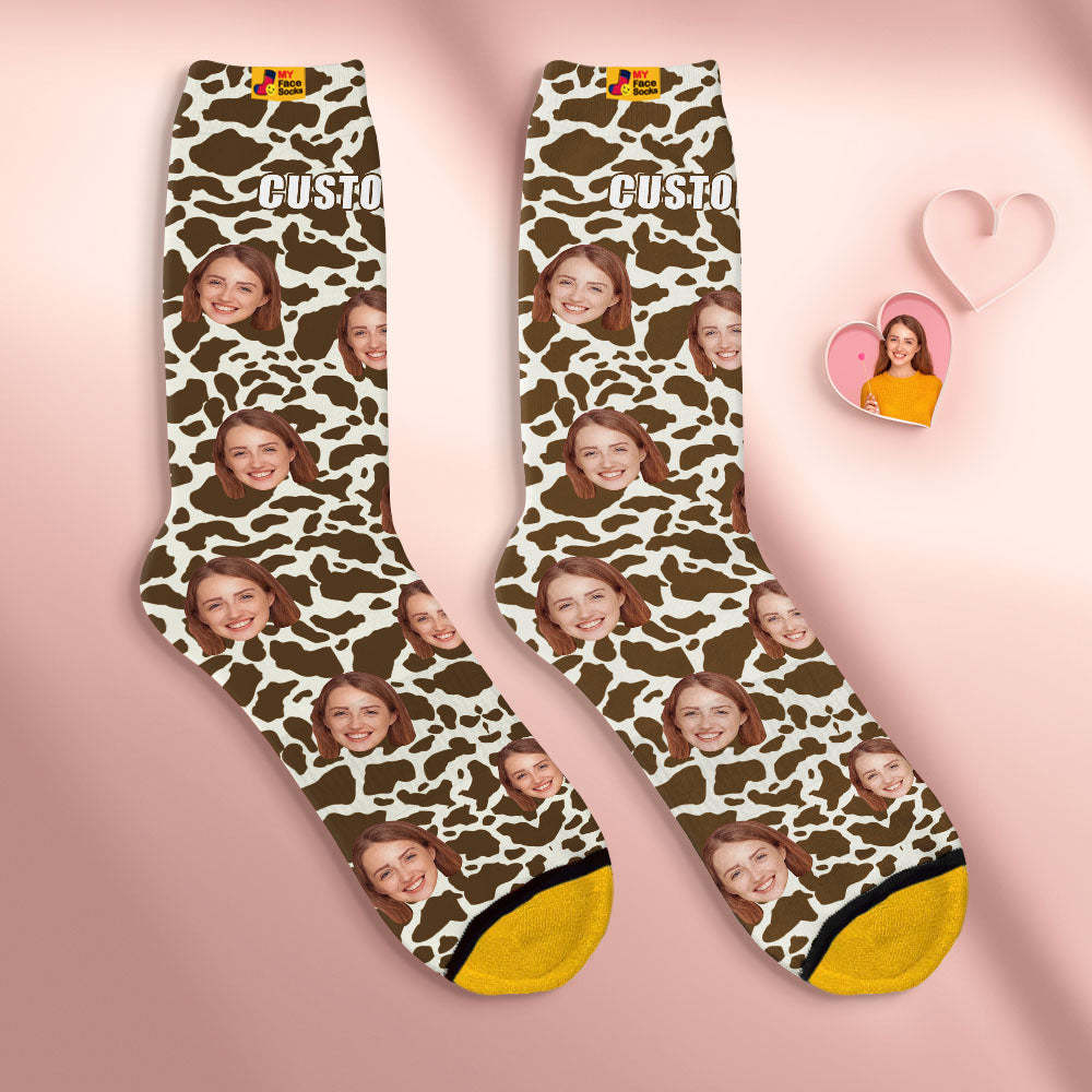 Calcetines De Cara Personalizados Regalos Sorpresa Personalizados Calcetines Impresos Digitales En 3d Para Estampado De Jirafa Amante - MyFaceSocksMX