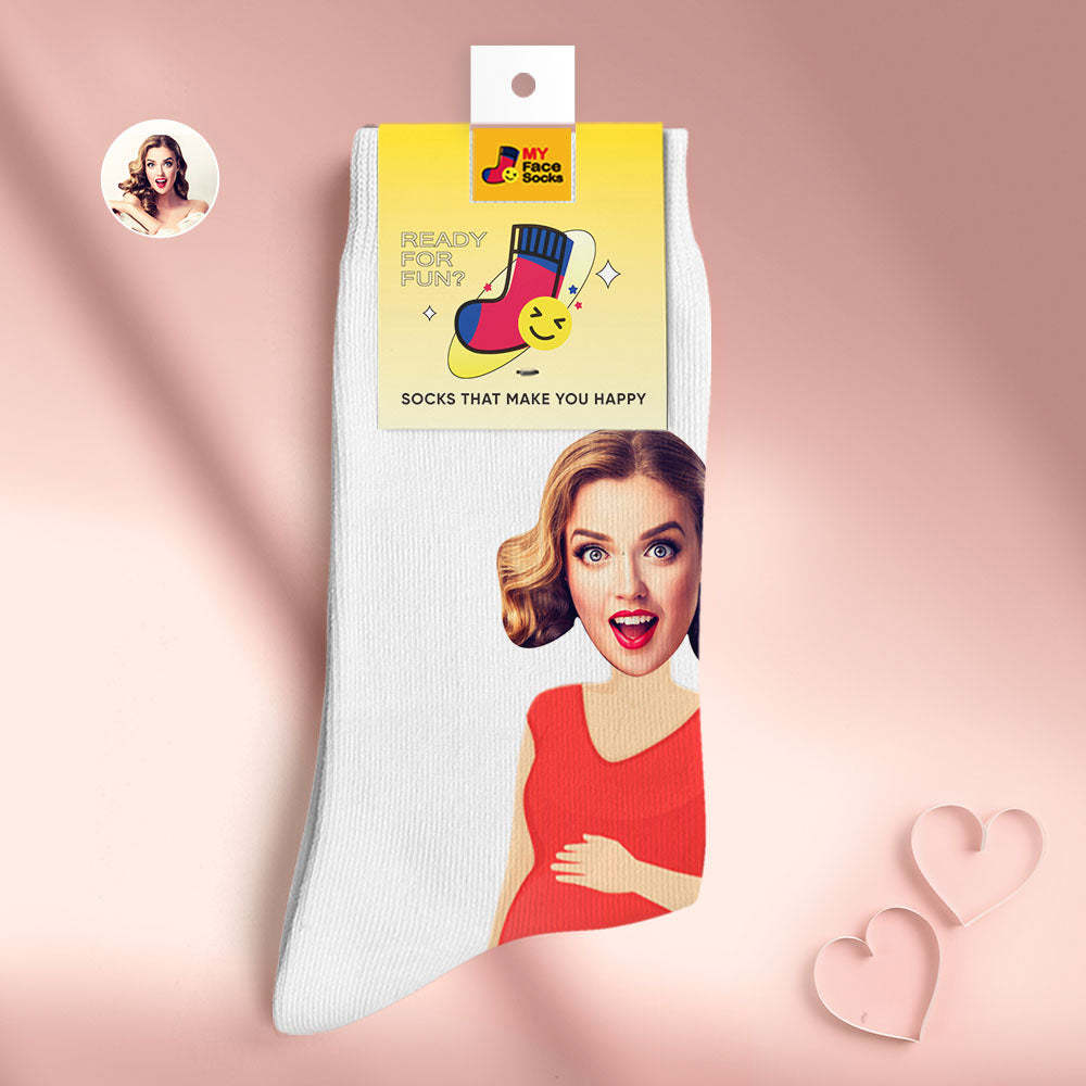 La Cara Personalizada Pega Los Calcetines Impresos Digitales 3d De Los Regalos Sorpresa Personalizados Para Super Mama - MyFaceSocksMX