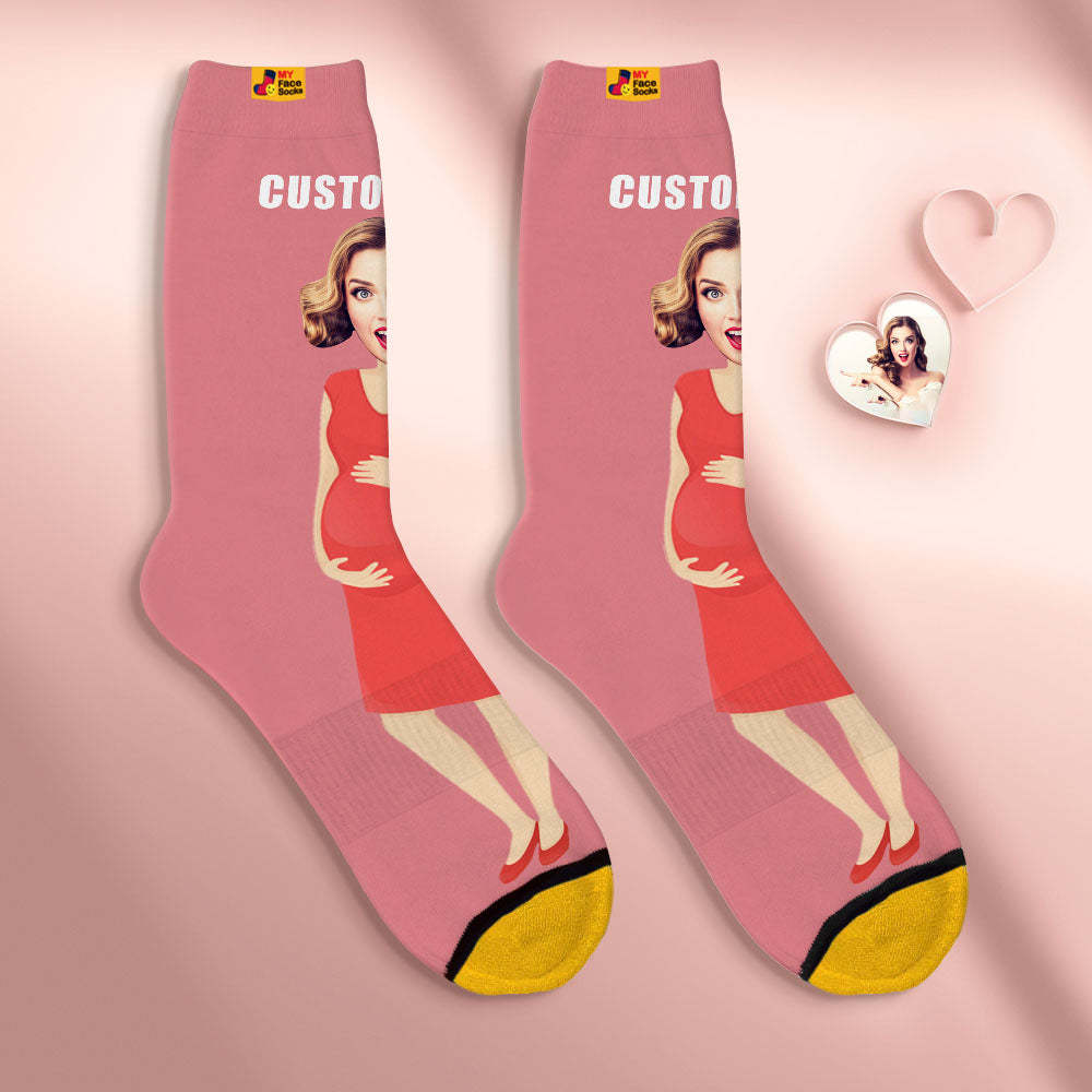 La Cara Personalizada Pega Los Calcetines Impresos Digitales 3d De Los Regalos Sorpresa Personalizados Para Super Mama - MyFaceSocksMX