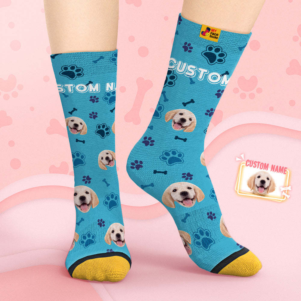 Calcetines De Cara Personalizados Calcetines Impresos Digitales 3d Personalizados-cara De Perro - MyFaceSocksMX