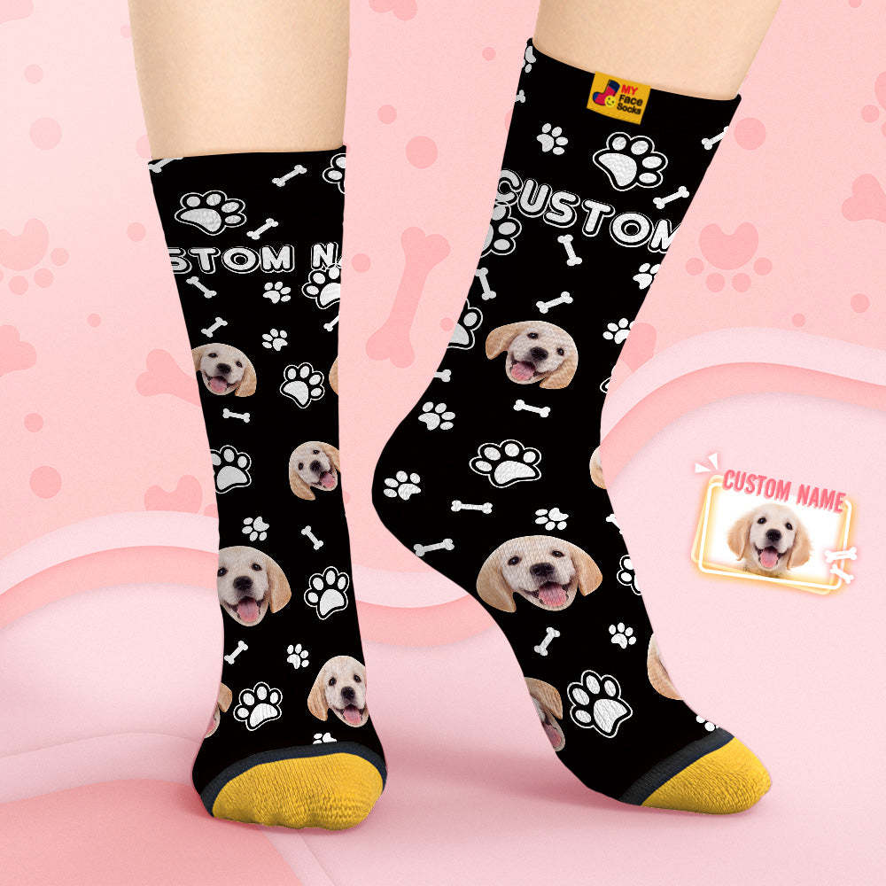 Calcetines De Cara Personalizados Calcetines Impresos Digitales 3d Personalizados-cara De Perro - MyFaceSocksMX