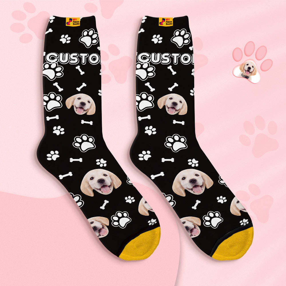 Calcetines De Cara Personalizados Calcetines Impresos Digitales 3d Personalizados-cara De Perro - MyFaceSocksMX