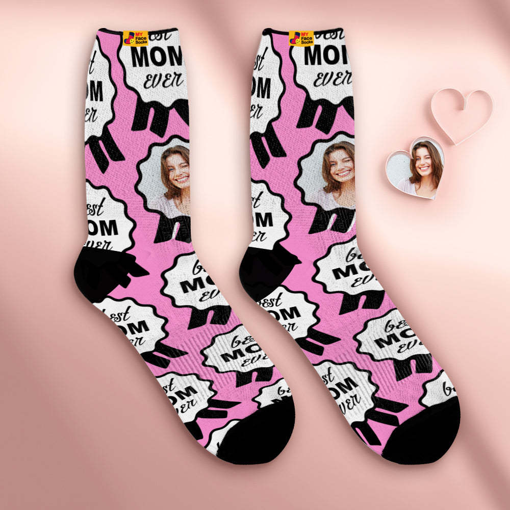 Calcetines Transpirables Personalizados Para La Cara, Calcetines Suaves Personalizados, Regalos Para La Mejor Mamá De Todos Los Tiempos - MyFaceSocksMX