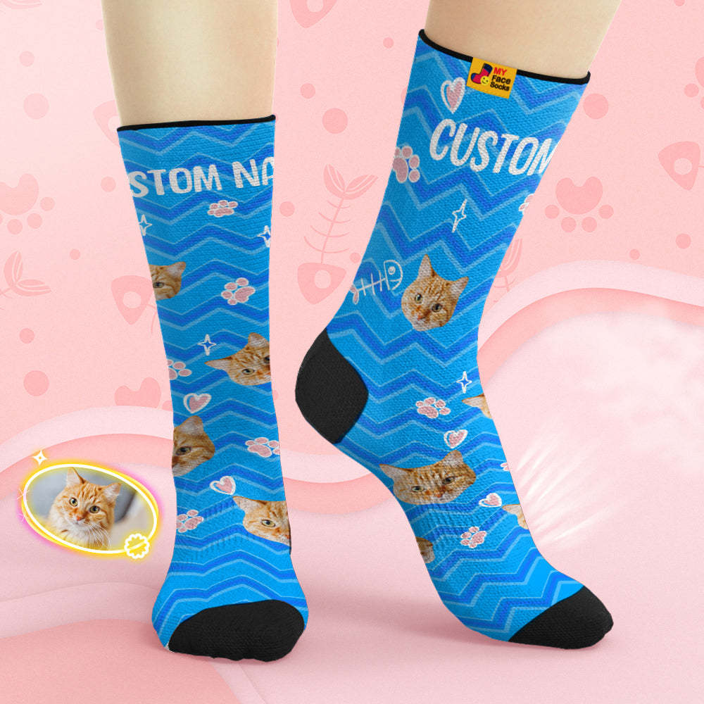 La Cara Respirable Personalizada Pega Los Regalos Suaves Personalizados De Los Calcetines Cara Linda Del Animal Doméstico - MyFaceSocksMX