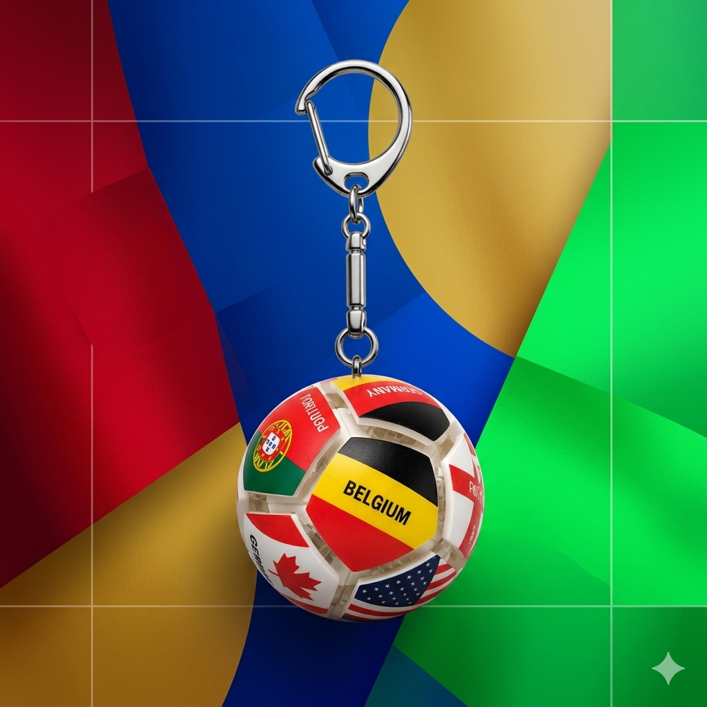 2026 Llavero De Bola De Fútbol Con Bandera De Fútbol, ​​bola De Estrés Sensorial De Clic Mecánico De 12 Lados Para Adultos, Bolas Para Aliviar El Estrés, Llavero De Fútbol Para Llaves Y Mochila (12 Naciones) - miscalcetinescaramx
