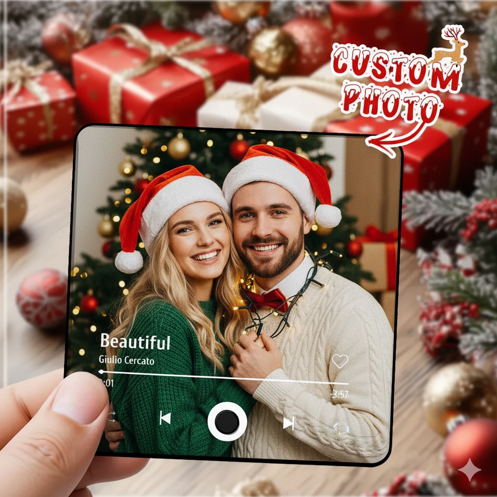Álbum De Fotos Personalizado Para Regalo De Navidad, Imán Para Nevera, Adhesivo Para Pared Con Música, Movimiento Musical Que Se Puede Reproducir Sin Teléfono Móvil, Imán Para Nevera Con Música Pro - miscalcetinescaramx