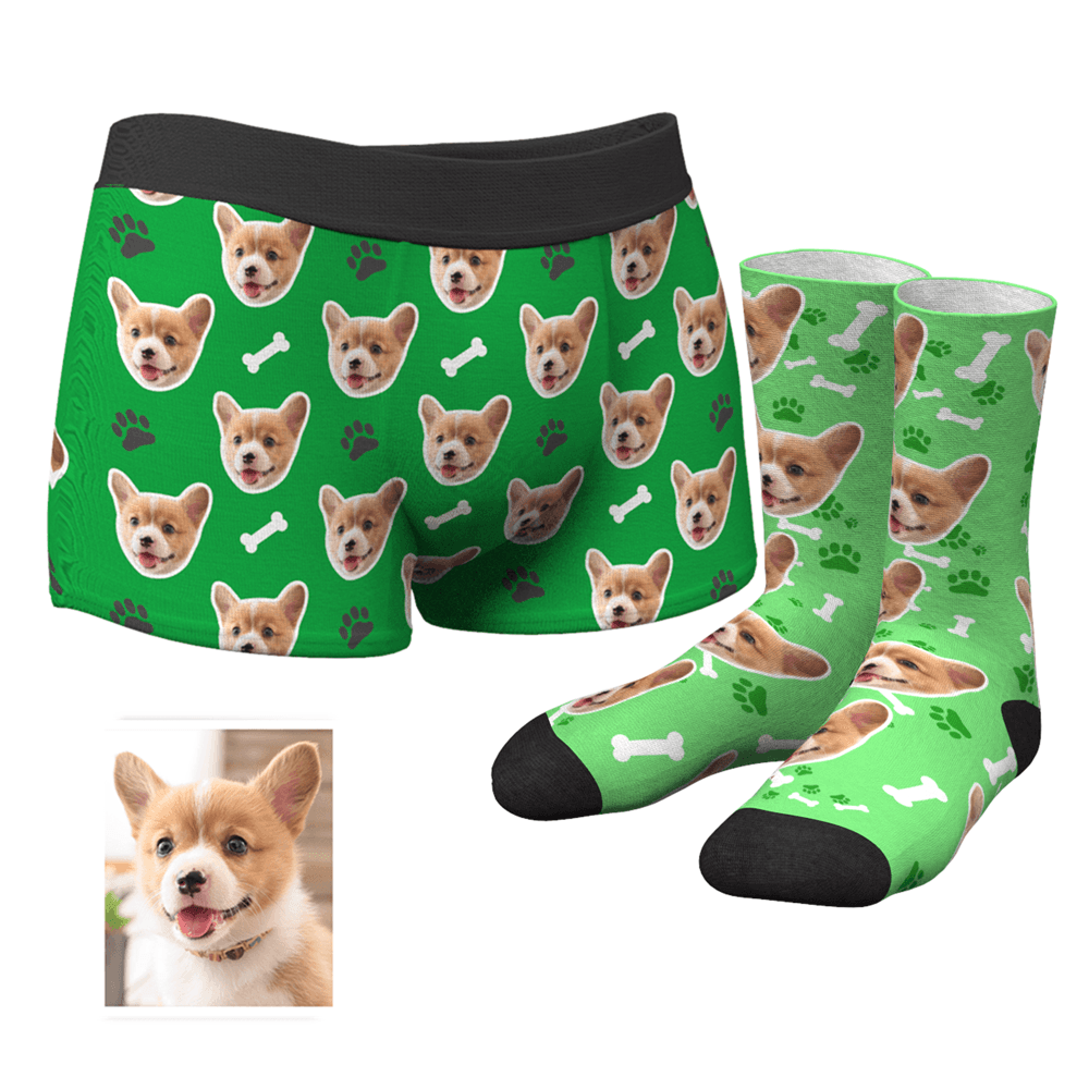 Conjunto De Calzoncillos Y Calcetines Personalizados Para Perros - MyFaceSocksMX