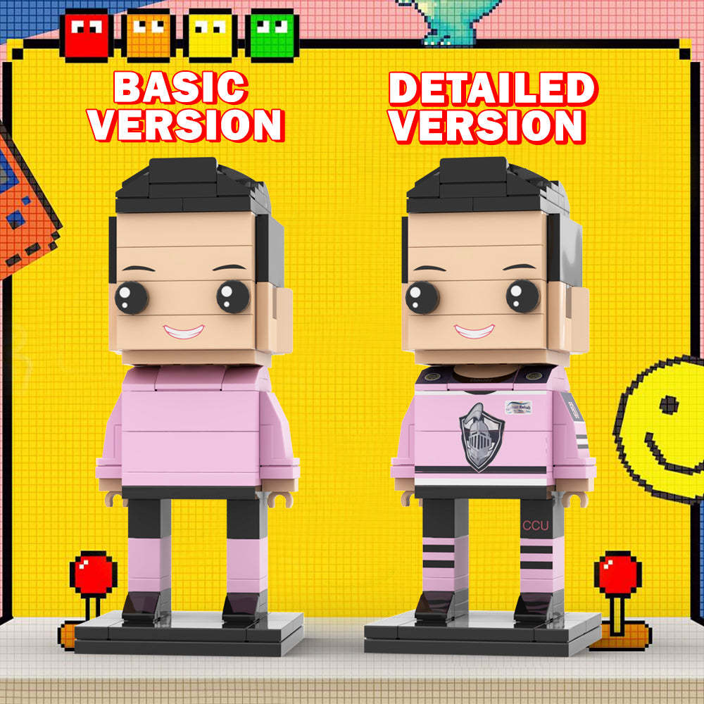 Figuras De Ladrillo Personalizadas De Cuerpo Completo Para Una Persona, Juguete De Bloques De Partículas Pequeñas, Figuras De Ladrillo Para Chica Divertida Para Novio - miscalcetinescaramx