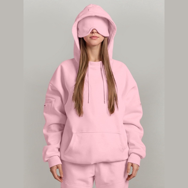 Sudadera Unisex Multicolor Con Antifaz Incorporado, Sudadera Con Capucha Airmode Personalizada, Sudadera Acogedora Con Antifaz Para Dormir De Viaje. - miscalcetinescaramx