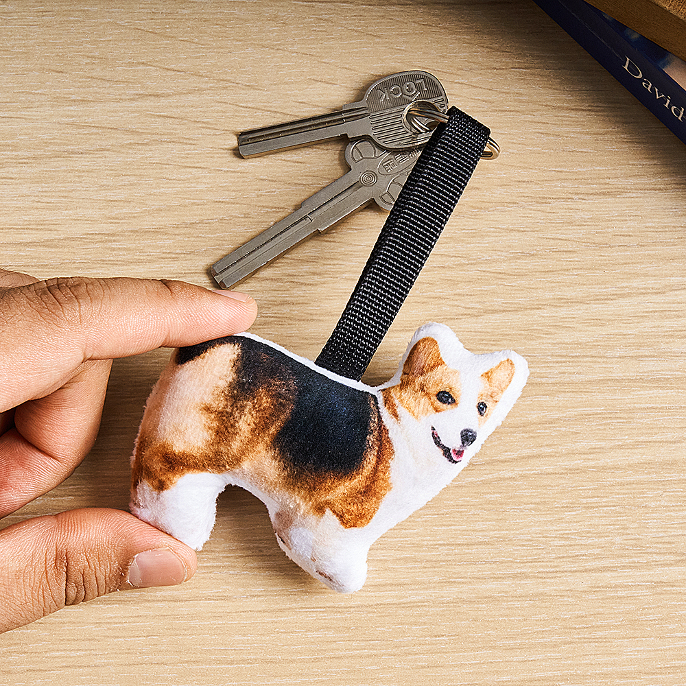 Llavero De Almohada Con Foto Y Texto Personalizado