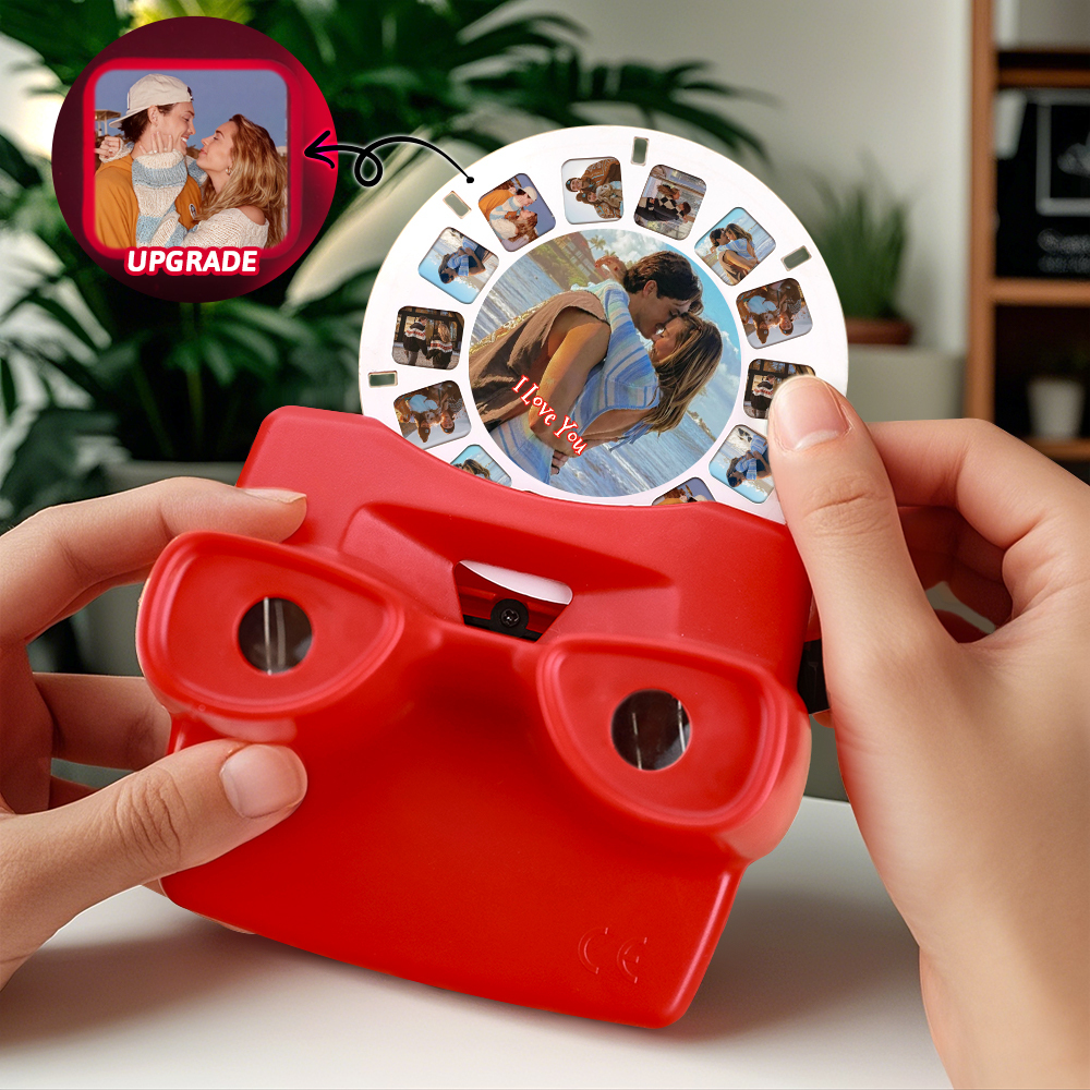 Visor 3d Personalizado Y Carrete - Regalo Personalizado Con Tus Propias Fotos Visor De Texto Y Fotos Varias Películas Disponibles Visor Rojo - miscalcetinescaramx