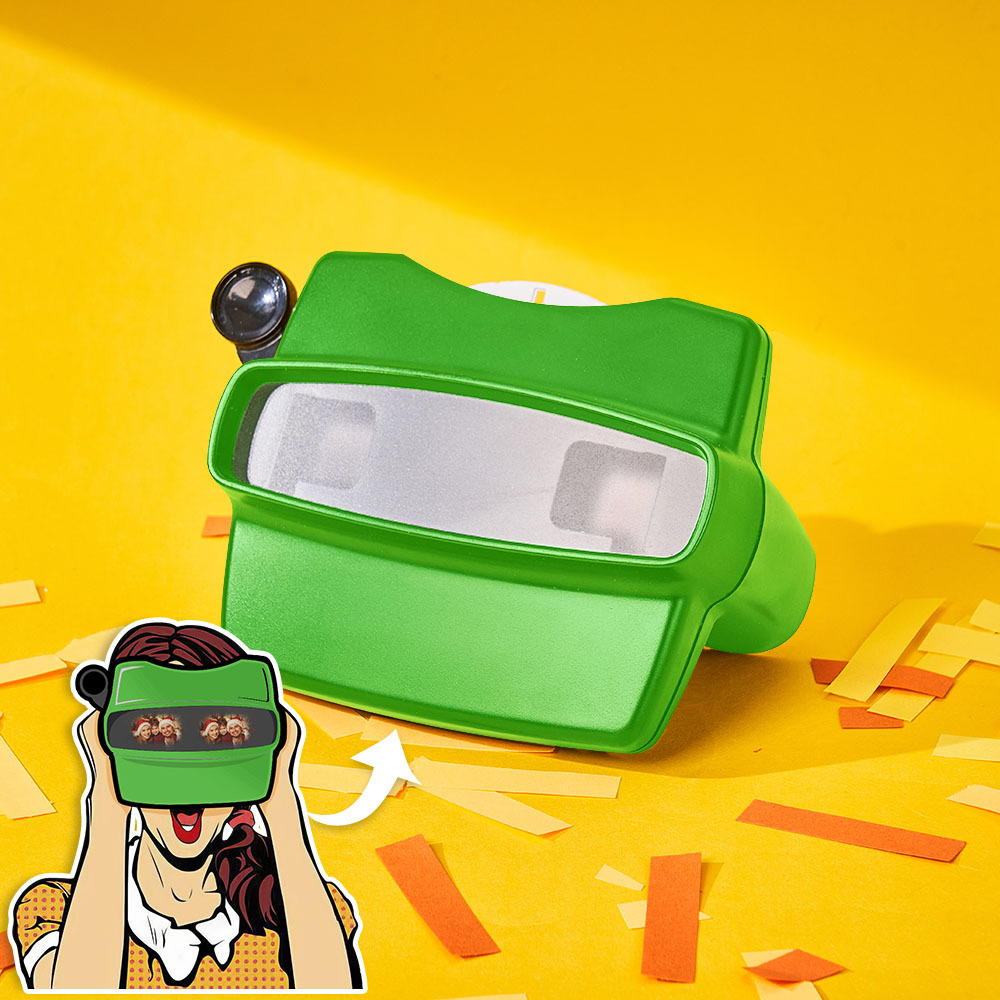 Visor Y Carrete 3d Verde Personalizado: Regalo De Navidad Personalizado Con Sus Propias Fotos Visor De Texto Y Fotos Múltiples Películas Disponibles Regalos Para La Familia - miscalcetinescaramx