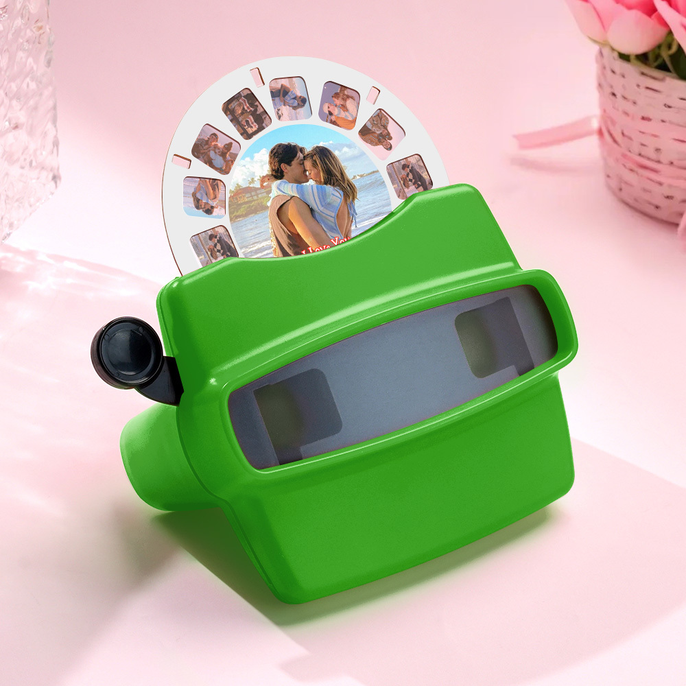 Visor Y Carrete 3d Personalizados Visor De Texto Y Fotos Personalizado Con Sus Propias Fotos Happy Time Record - miscalcetinescaramx