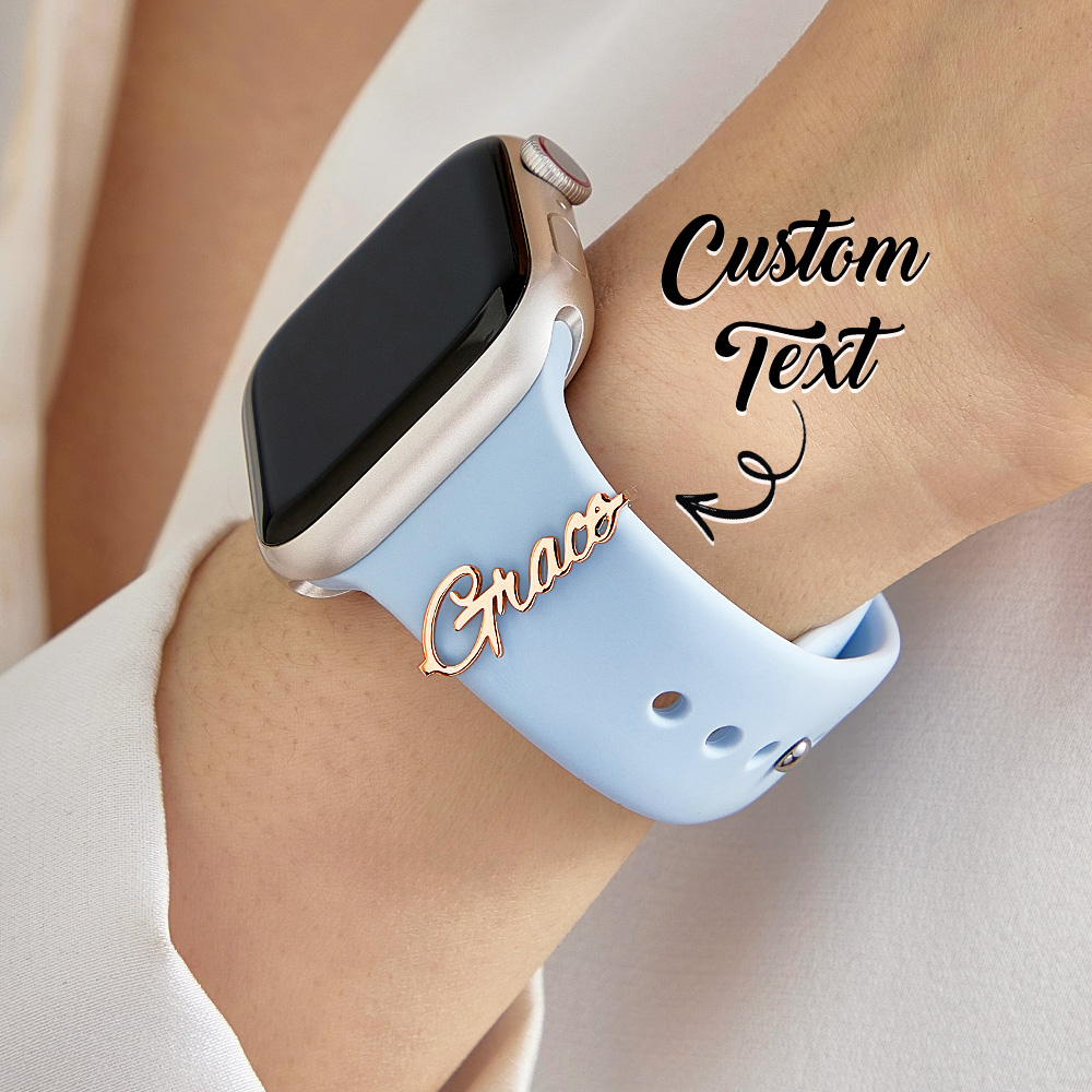 Dije de correa de reloj Joyería de reloj personalizada Dije de correa de reloj Dije de nombre personalizado para correa de reloj