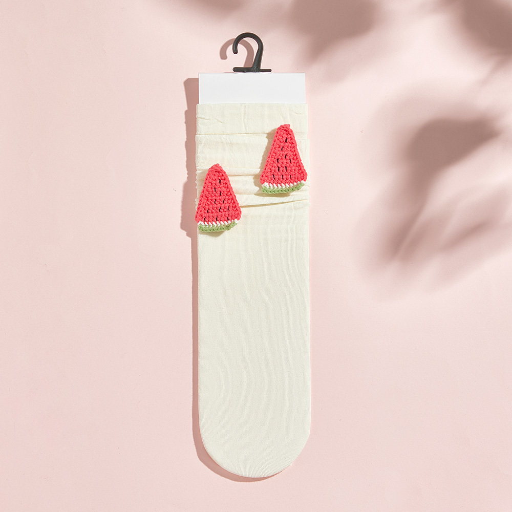 Calcetines De Punto Con Flores Y Frutas De Varios Estilos, Calcetines Coloridos - miscalcetinescaramx