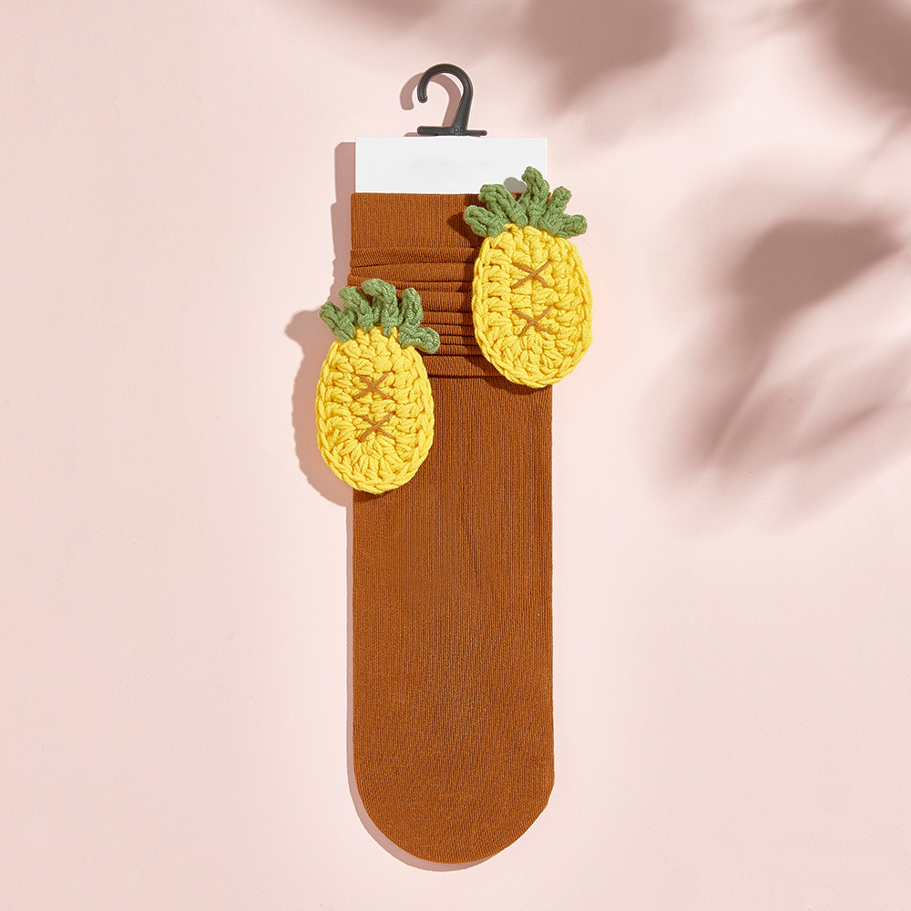 Calcetines De Punto Con Flores Y Frutas De Varios Estilos, Calcetines Coloridos - miscalcetinescaramx