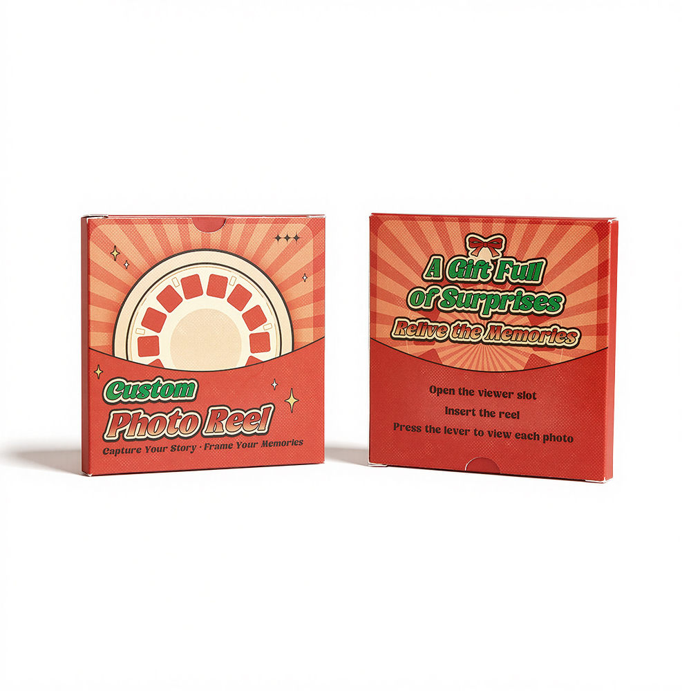 Caja De Regalo Para Película Con Visor 3d (solo Para Carrete De Película) De 10x10x1 Cm - miscalcetinescaramx