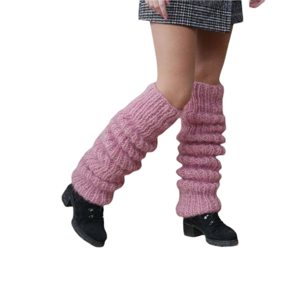 Calcetines Tejidos Por Encima De La Rodilla Calentadores De Piernas De Invierno Para Mujer Calcetines De Pila De Tubo Largo - MyFaceSocksMX