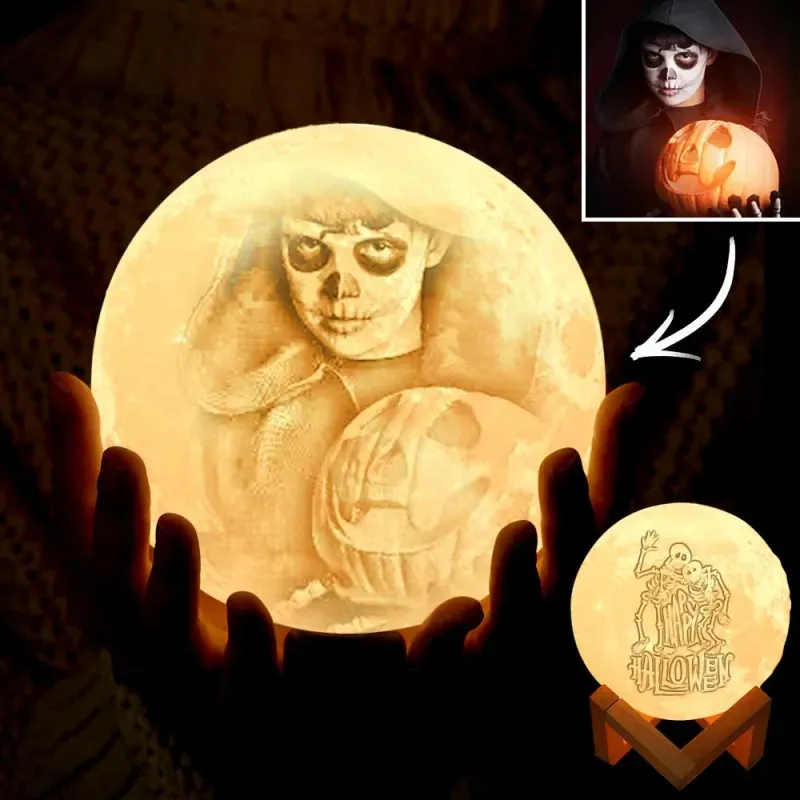 Regalo Para Mamá Lámpara De Luna Luz De Imagen Personalizada Y Grabado Luz De Luna De Impresión 3d Personalizada - miscalcetinescaramx