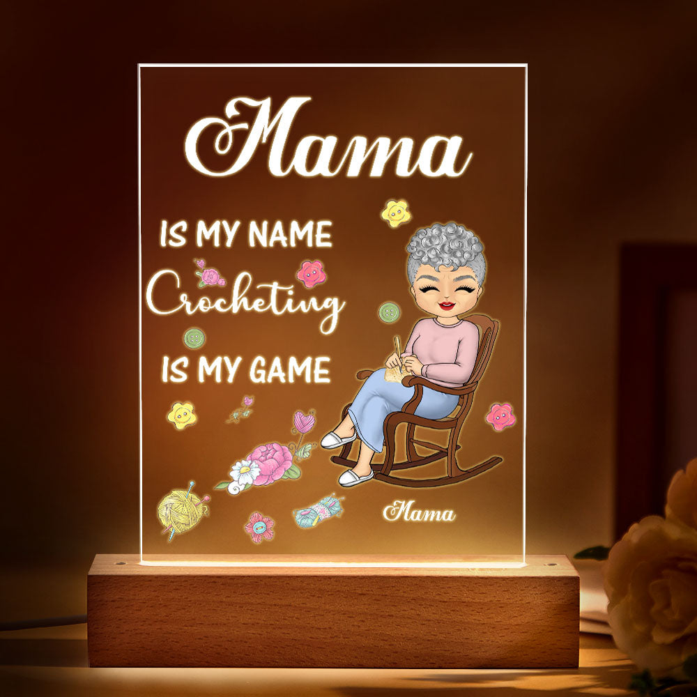 Lámpara Personalizada Regalos Para El Día De La Madre Crochet Is My Game Luz De Noche