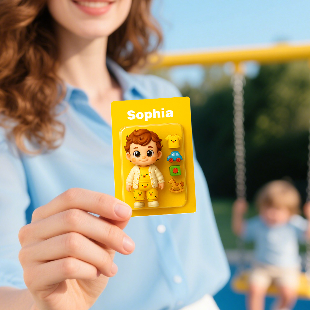 Tarjeta Personalizada Con Personaje De Bebé Lindo, Tarjeta Personalizada, Regalo Para Niños, Regalos Personalizados - miscalcetinescaramx