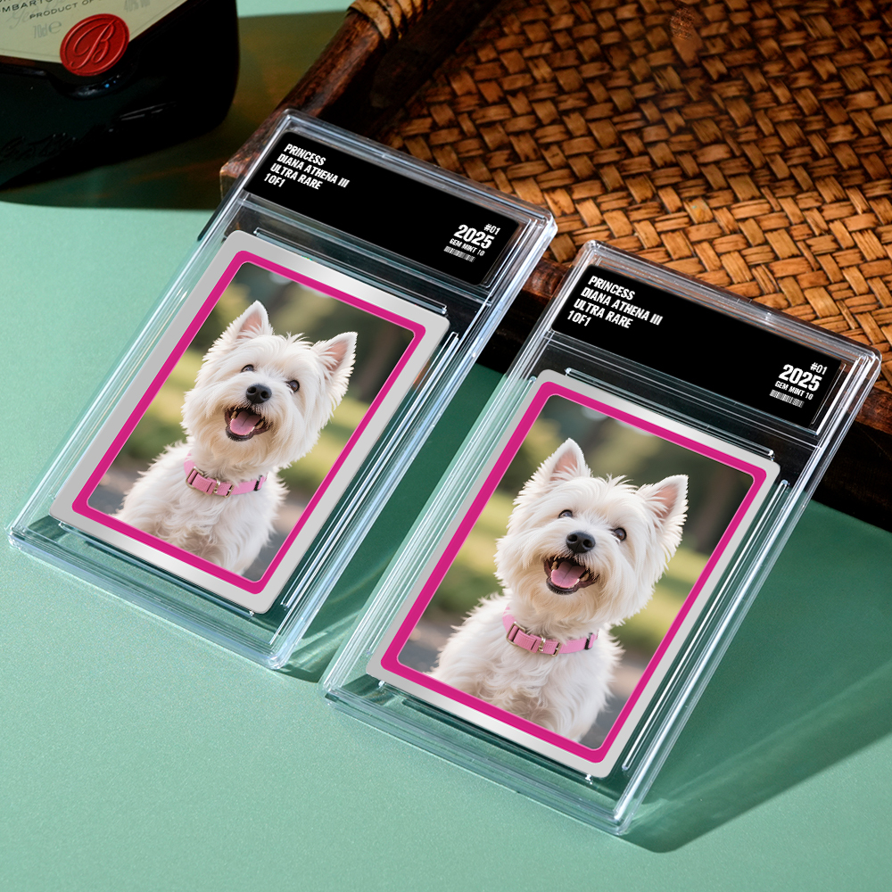 Tarjeta Personalizada Con Foto De Perro, Retrato Personalizado, Tarjeta Familiar Personalizada Con Texto Y Foto Personalizados, Regalo Especial Para Amantes De Las Mascotas. - miscalcetinescaramx