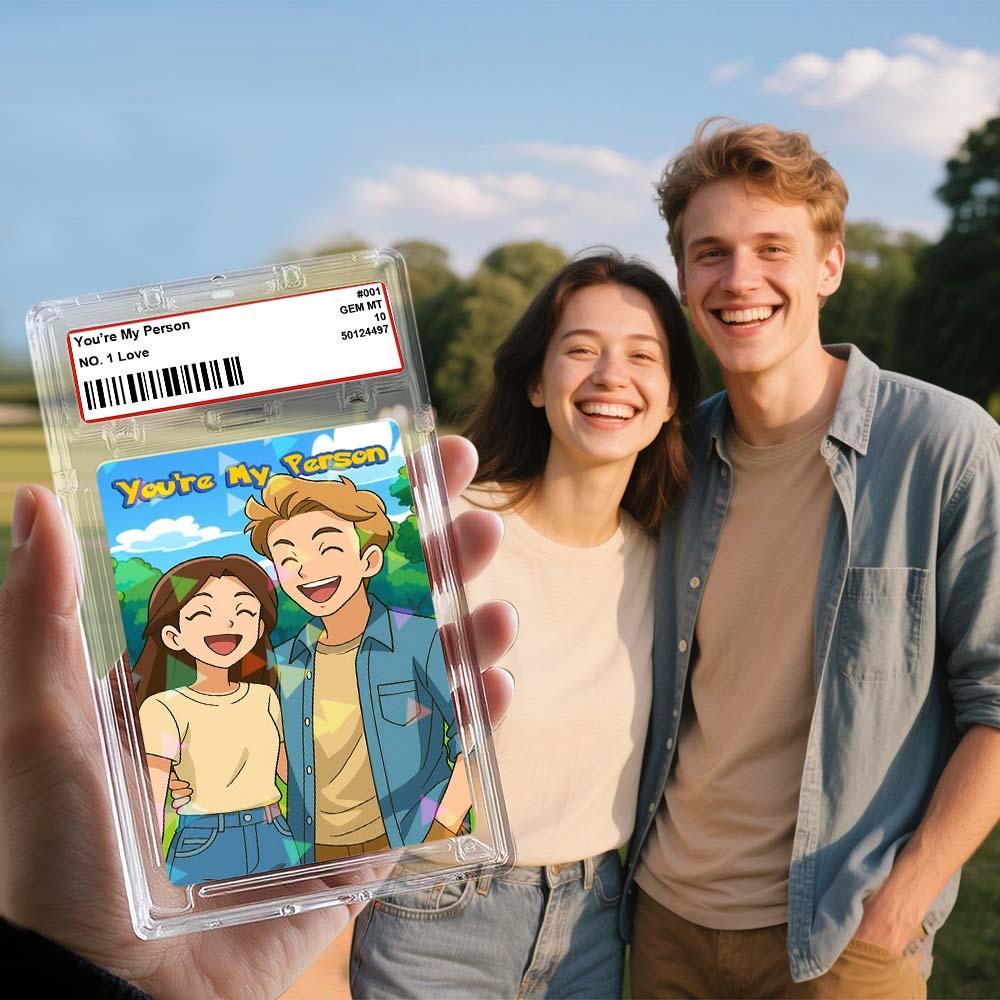 Tarjeta Personalizada Estilo Dibujos Animados Para Regalar A La Familia. Convierte Tu Foto En Un Objeto Coleccionable Único. - miscalcetinescaramx