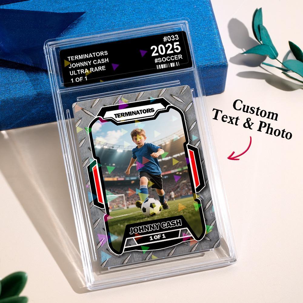 Tarjeta De Poke Personalizada Con Retrato Deportivo A Partir De Una Foto. Tarjeta De Entrenador Personalizada Con Temática Deportiva, Con Nombre Y Estadísticas Personalizados. Regalo Único Para Atletas Y Fanáticos. - miscalcetinescaramx