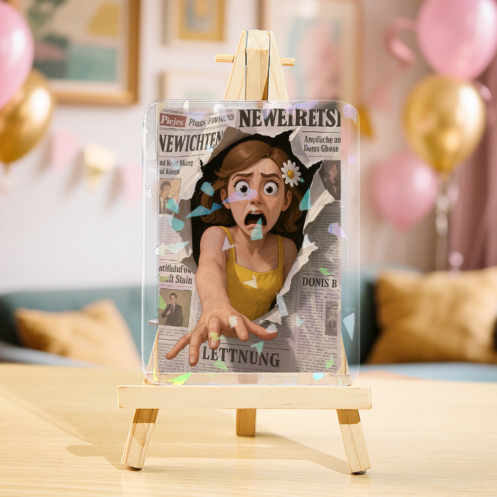 Tarjeta Personalizada De Doble Cara Con Soporte, Regalo Único Para Cumpleaños, Aniversarios, Parejas Y Amigos. - miscalcetinescaramx