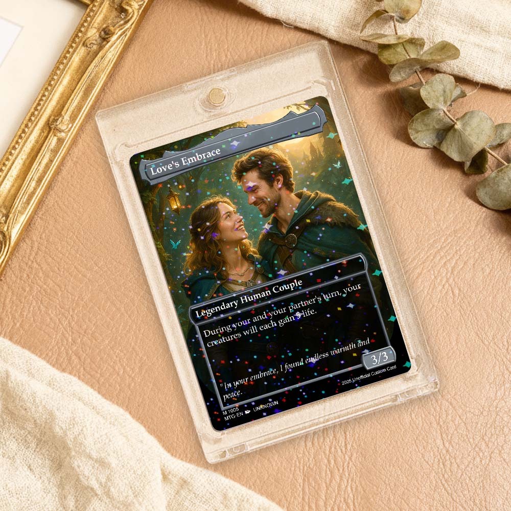 Tarjeta Personalizada De Pareja De San Valentín, Regalo Personalizado De Tarjeta Acrílica De Dibujos Animados Con Estilos De Película Opcionales - miscalcetinescaramx