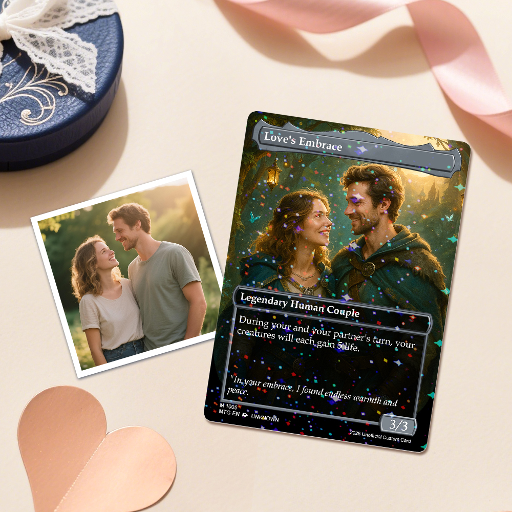 Tarjeta Personalizada De Pareja De San Valentín, Regalo Personalizado De Tarjeta Acrílica De Dibujos Animados Con Estilos De Película Opcionales - miscalcetinescaramx