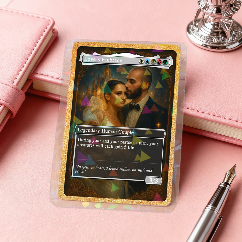 Tarjeta Mágica De Anime Personalizada Para Parejas. Tarjeta Mágica De Anime Con Foto Personalizada. Regalo Para Parejas.