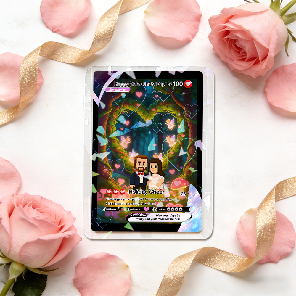 Tarjeta De San Valentín Personalizada 'te Elijo' Regalo Para Pareja Convierte Tu Foto En Una Tarjeta Coleccionable Única Estilo Pixel Man Idea De Regalo De San Valentín - miscalcetinescaramx