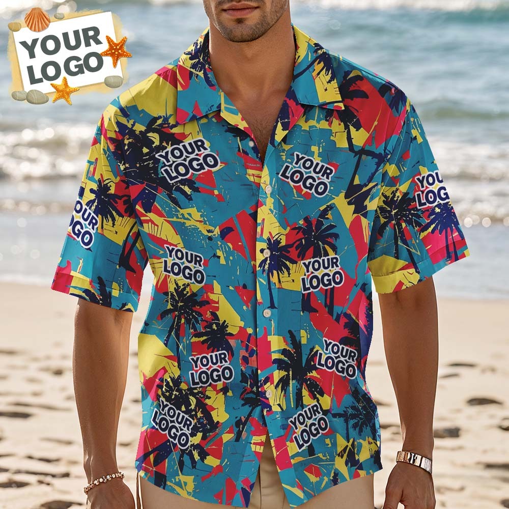 Camisas Hawaianas Personalizadas Con Un Lindo Dinosaurio Azul Tropical, Regalos Para Vacaciones En La Playa. - miscalcetinescaramx