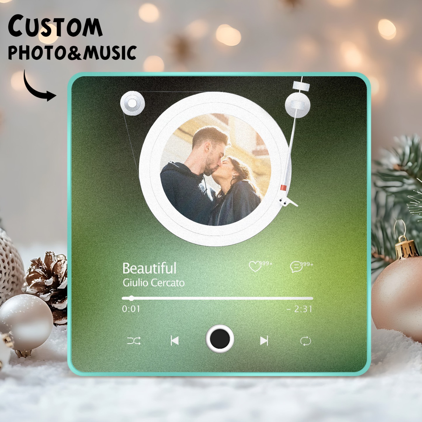Álbum De Música De Fotos Personalizado, Imán Para Nevera, Estilo Ins, Reproductor De Música, Imán Para Nevera - miscalcetinescaramx