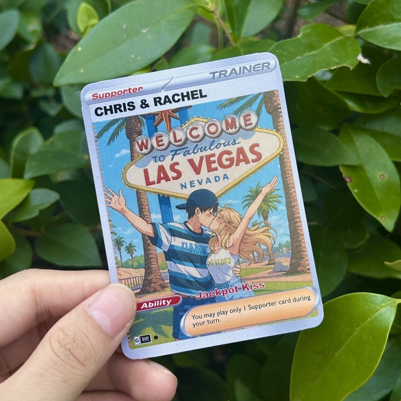 Tarjeta Lenticular Personalizada Con Foto De Pareja Estilo Anime