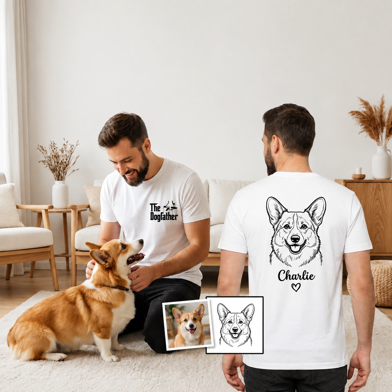 Camiseta Unisex Con Foto Personalizada. Regalos Personalizados Para El Día Del Padre Y Cumpleaños Para Amantes De Los Perros Y Gatos, Papás Y Mamás Perrunos, Dueños De Gatos: El Hogar Es Donde Están Mis Mascotas. - miscalcetinescaramx