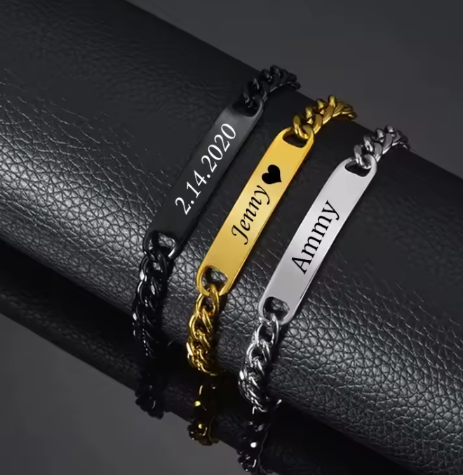 Pulsera Personalizada Con Foto De Ojo Para Parejas, Regalo De Navidad - Recuerdo De Acero Inoxidable Grabado A Láser, Regalo De Aniversario - miscalcetinescaramx