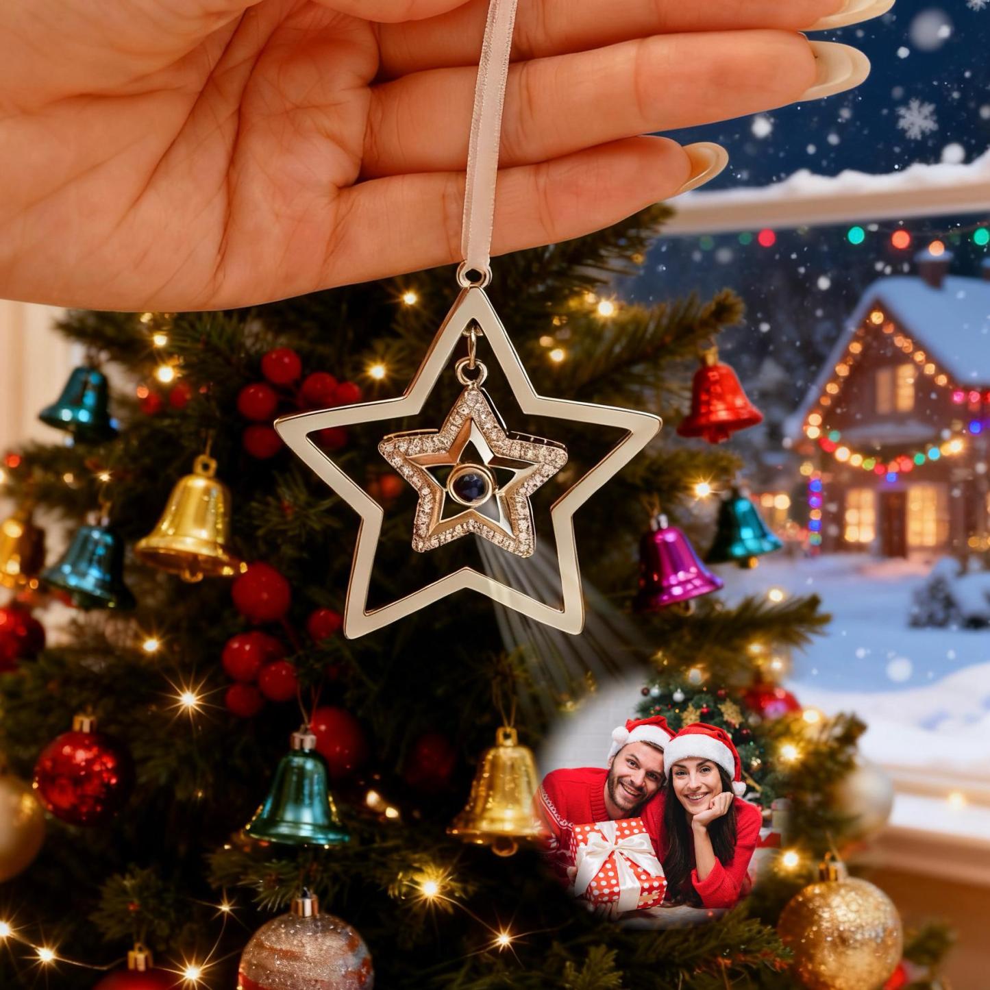 Decoración De Estrella Con Foto De Proyección Personalizada, Adorno De Estrella Para árbol De Navidad, Adorno Con Foto De Navidad, Primera Decoración Navideña Del Bebé Para Regalar - miscalcetinescaramx
