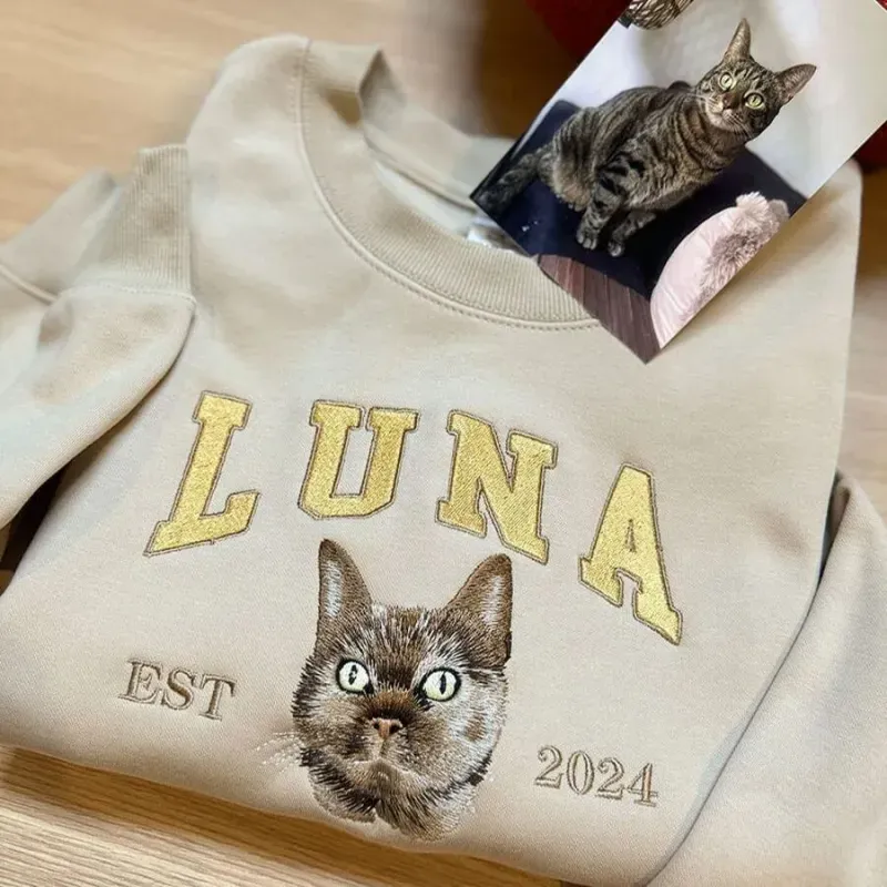 Sudadera Con Capucha Para Perro Personalizada Con Sudadera Bordada Personalizada Con Cara De Mascota