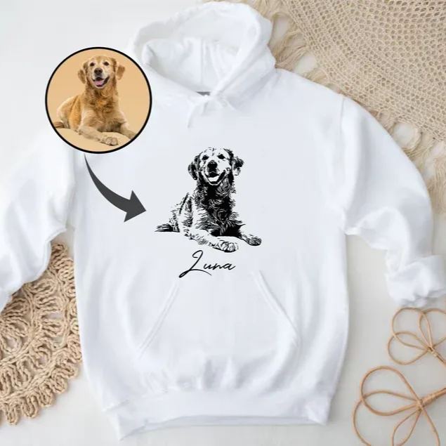 Sudadera Con Foto Personalizada, Sudadera Personalizada, Regalos De Navidad Para Mamá De Perro, Sudadera Con Capucha Para Dueño De Perro, Regalo Personalizado Para Dueño De Perro, Impresión De Foto Personalizada Para Papá Gato - miscalcetinescaramx