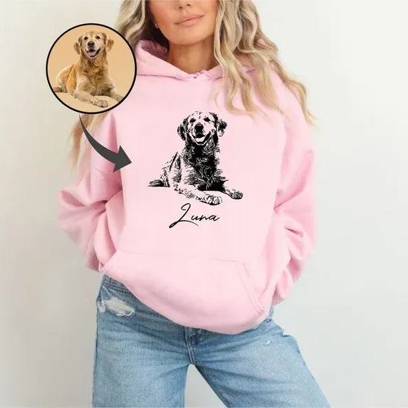Sudadera Con Foto Personalizada, Sudadera Personalizada, Regalos De Navidad Para Mamá De Perro, Sudadera Con Capucha Para Dueño De Perro, Regalo Personalizado Para Dueño De Perro, Impresión De Foto Personalizada Para Papá Gato - miscalcetinescaramx