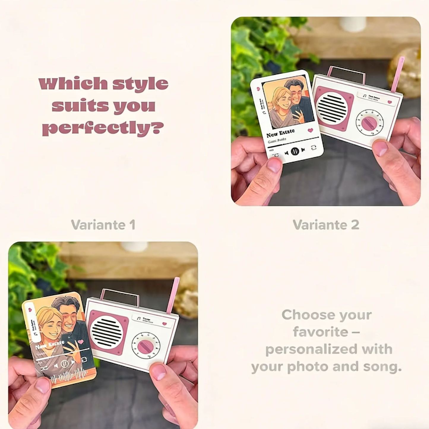 Tarjeta Personalizada Estilo Radio, Regalo De Aniversario Para Él, Regalo Personalizado, Regalo De Aniversario De Bodas Para Ella, Regalo De Cumpleaños Para Novia, Regalo Para Esposo, Regalo De Amor Romántico. - miscalcetinescaramx