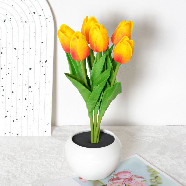Lámpara De Noche Led Personalizada Con Forma De Tulipán Y 3 Modos De Potencia. Lámpara Romántica Con Flores Artificiales. Regalo Único Para El Día De La Madre. - miscalcetinescaramx